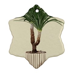 Tree Vector Art In A Flower Pot Snowflake Ornament (Two Sides)