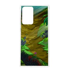 Green Pine Trees Wallpaper Adventure Time Cartoon Green Color Samsung Galaxy Note 20 Ultra Tpu Uv Case by Sarkoni