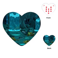 Waterfalls Wallpaper Adventure Time Playing Cards Single Design (heart)