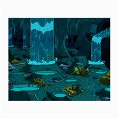 Waterfalls Wallpaper Adventure Time Small Glasses Cloth (2 Sides)