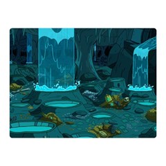 Waterfalls Wallpaper Adventure Time Two Sides Premium Plush Fleece Blanket (mini)