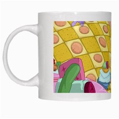 Pillows And Vegetable Field Illustration Adventure Time Cartoon White Mug by Sarkoni