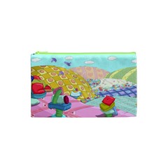 Pillows And Vegetable Field Illustration Adventure Time Cartoon Cosmetic Bag (xs)