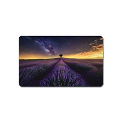 Bed Of Purple Petaled Flowers Photography Landscape Nature Magnet (name Card) by Sarkoni