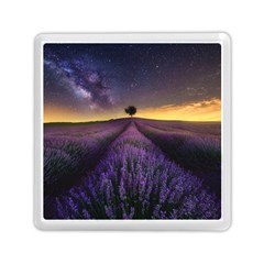 Bed Of Purple Petaled Flowers Photography Landscape Nature Memory Card Reader (square)