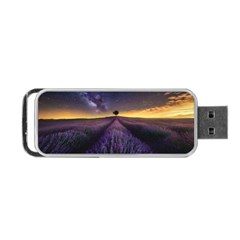 Bed Of Purple Petaled Flowers Photography Landscape Nature Portable Usb Flash (two Sides)