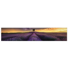 Bed Of Purple Petaled Flowers Photography Landscape Nature Small Premium Plush Fleece Scarf