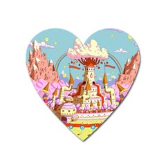 Adventure Time Multi Colored Celebration Nature Heart Magnet by Sarkoni