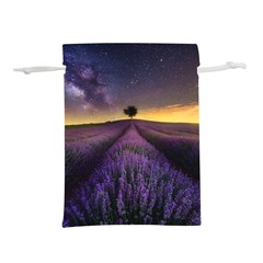 Bed Of Purple Petaled Flowers Photography Landscape Nature Lightweight Drawstring Pouch (s) by Sarkoni