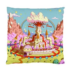 Adventure Time Multi Colored Celebration Nature Standard Cushion Case (one Side)