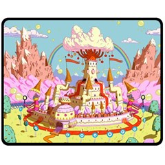 Adventure Time Multi Colored Celebration Nature Fleece Blanket (medium)