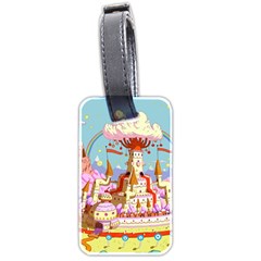 Adventure Time Multi Colored Celebration Nature Luggage Tag (two Sides)