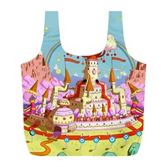 Adventure Time Multi Colored Celebration Nature Full Print Recycle Bag (l)