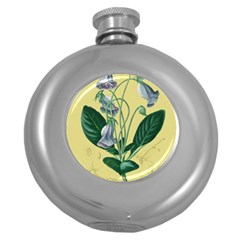 Botanical Plants Green Round Hip Flask (5 Oz)