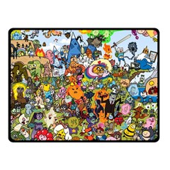 Cartoon Characters Tv Show  Adventure Time Multi Colored Fleece Blanket (small)