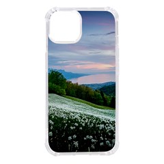 Field Of White Petaled Flowers Nature Landscape Iphone 14 Tpu Uv Print Case by Sarkoni