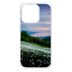 Field Of White Petaled Flowers Nature Landscape Iphone 14 Pro Tpu Uv Print Case by Sarkoni