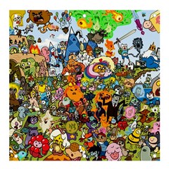 Cartoon Characters Tv Show  Adventure Time Multi Colored Banner And Sign 4  X 4  by Sarkoni