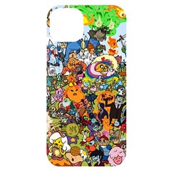 Cartoon Characters Tv Show  Adventure Time Multi Colored Iphone 14 Plus Black Uv Print Case by Sarkoni