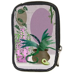 Botanical Plants Green Sheet Art Compact Camera Leather Case