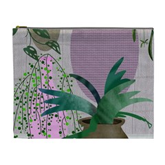 Botanical Plants Green Sheet Art Cosmetic Bag (xl)