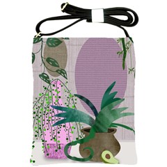 Botanical Plants Green Sheet Art Shoulder Sling Bag