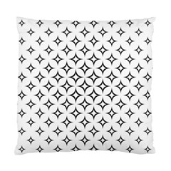 Star Curved Pattern Monochrome Standard Cushion Case (two Sides) by Pakjumat