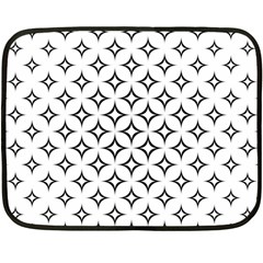 Star Curved Pattern Monochrome Fleece Blanket (mini) by Pakjumat