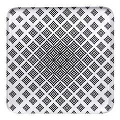 Background Pattern Halftone Square Glass Fridge Magnet (4 Pack) by Pakjumat