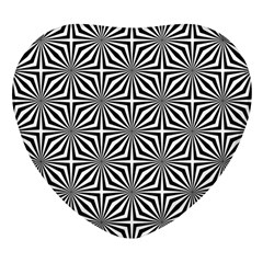 Background Pattern Halftone Black White Heart Glass Fridge Magnet (4 Pack)