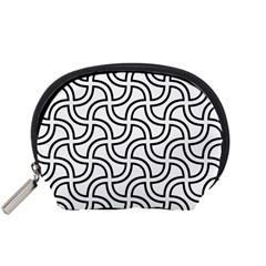 Pattern Monochrome Repeat Black And White Accessory Pouch (Small)