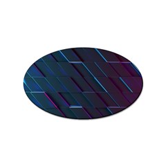 Glass Scifi Violet Ultraviolet Sticker Oval (100 Pack) by Pakjumat