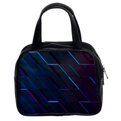 Glass Scifi Violet Ultraviolet Classic Handbag (two Sides) by Pakjumat