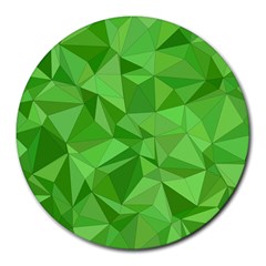 Mosaic Tile Geometrical Abstract Round Mousepad by Pakjumat