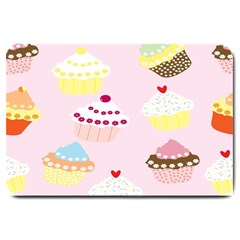 Cupcakes Wallpaper Paper Background Large Doormat by Apen