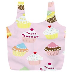 Cupcakes Wallpaper Paper Background Full Print Recycle Bag (xl) by Apen