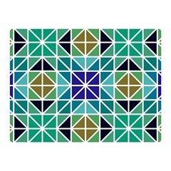 Mosaic Triangle Symmetry Two Sides Premium Plush Fleece Blanket (Mini)