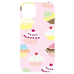 Cupcakes Wallpaper Paper Background Iphone 14 Plus Black Uv Print Case by Apen