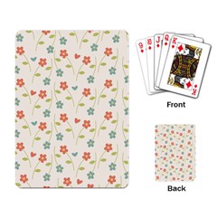 Floral Pattern Wallpaper Retro Playing Cards Single Design (rectangle) by Apen