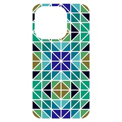 Mosaic Triangle Symmetry Iphone 14 Pro Black Uv Print Case by Apen