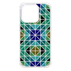 Mosaic Triangle Symmetry iPhone 14 Pro TPU UV Print Case