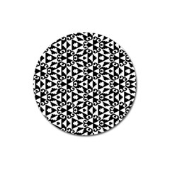 Geometric Tile Background Magnet 3  (round) by Apen