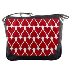 Hearts Pattern Seamless Red Love Messenger Bag