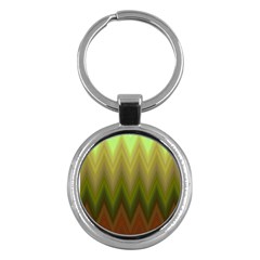 Zig Zag Chevron Classic Pattern Key Chain (round) by Apen