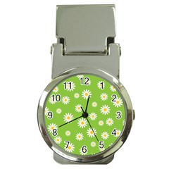 Daisy Flowers Floral Wallpaper Money Clip Watches by Apen