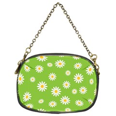 Daisy Flowers Floral Wallpaper Chain Purse (one Side) by Apen