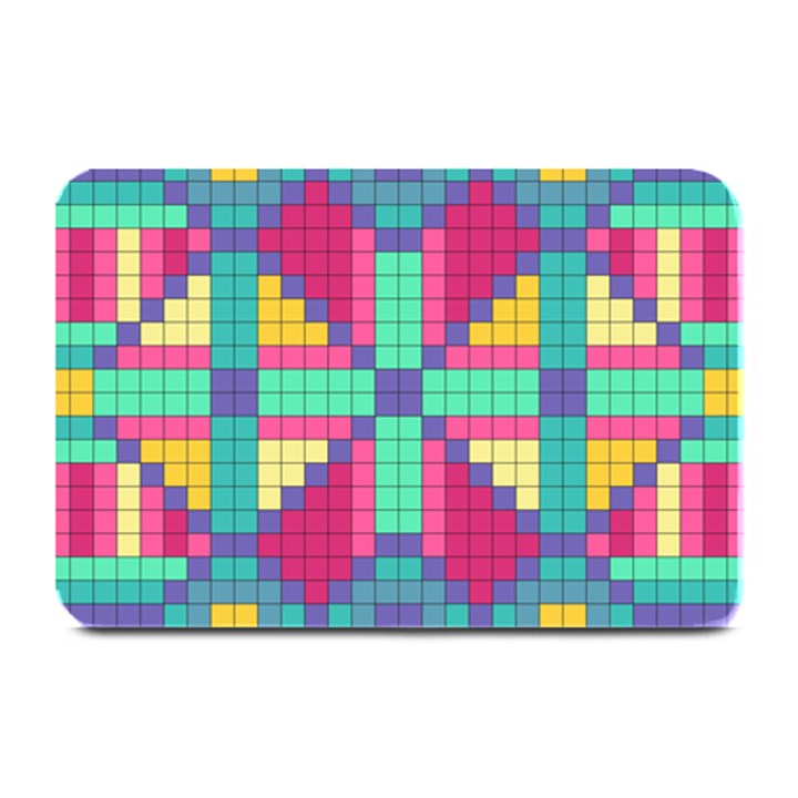 Checkerboard Squares Abstract Texture Patterns Plate Mats