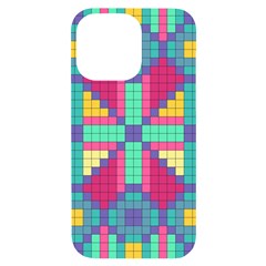 Checkerboard Squares Abstract Texture Patterns Iphone 14 Pro Max Black Uv Print Case by Apen