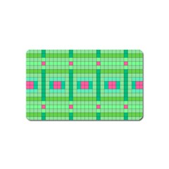 Checkerboard Squares Abstract Magnet (name Card)