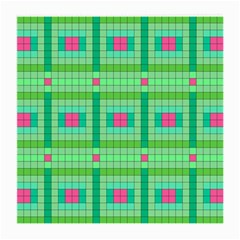 Checkerboard Squares Abstract Medium Glasses Cloth (2 Sides) by Apen